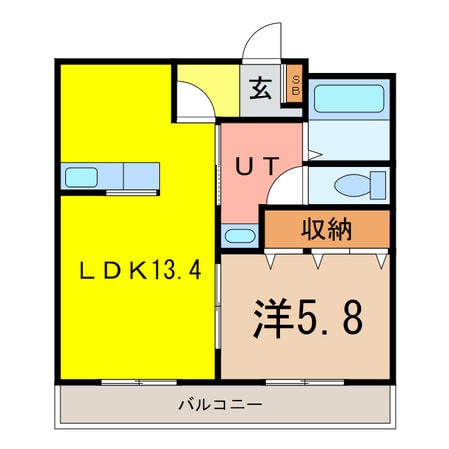 北彩都テラスＡの物件間取画像